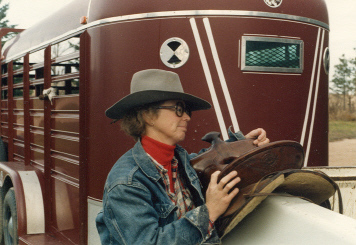 With the saddle in the 1980s.  The stock trailer has been sold as well.