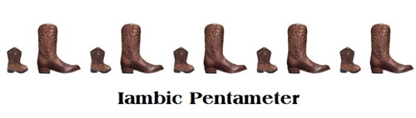 Cowboy Poetry - Iambic Pentameter boots with label