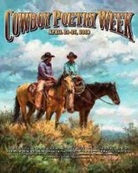 Cowboy Poetry Week poster by Shawn Cameron for www.CowboyPoetry.com